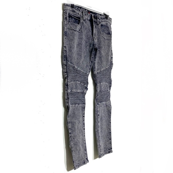 Swiss Cross skinny fit jeans GRAY distressed 5 pocket size 30/32L relaxed denim - Picture 9 of 11